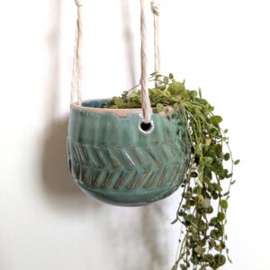 Hangpotje - small - parelgroen