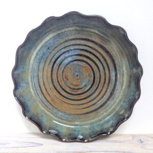 Ovenschaal rond ribbel Ø21cm - nachtblauw