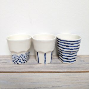 Lungo modern - setje van 3 - wit blauw divers