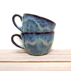 Koffiekopje - set van 2 - staalblauw